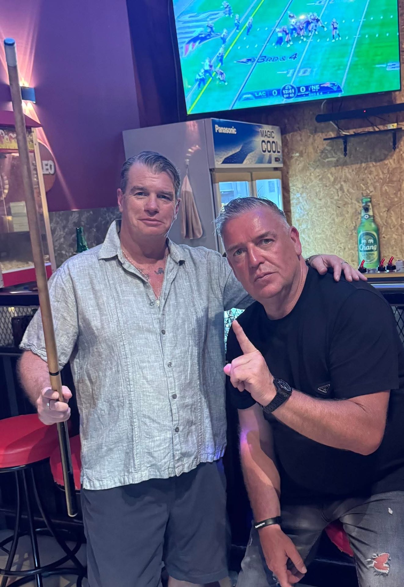 Steve Hale with a friend