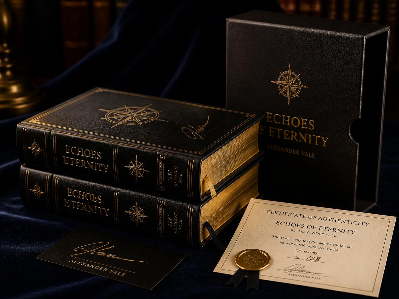 Leather-bound Author's Edition with presentation box and certificate of authenticity